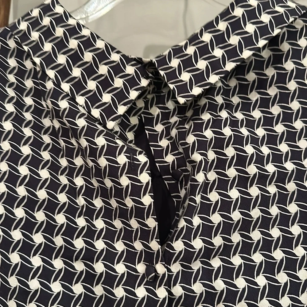 TALBOTS cotton silk shawl collar dress 8 - Picture 4 of 9